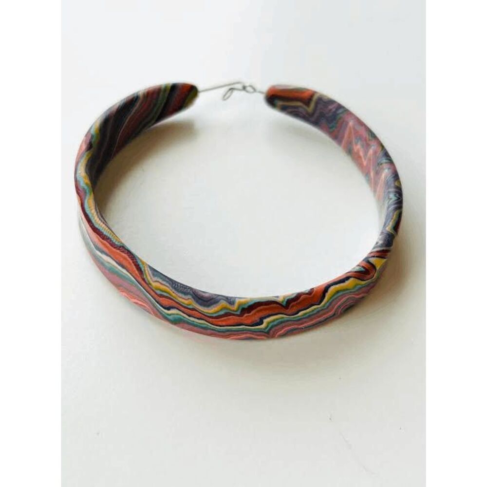 Vintage Handmade Layered Clay Bracelet